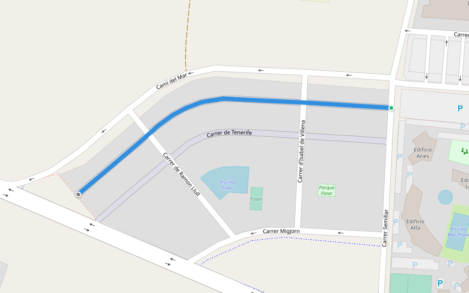 Carrer de Gran Canària walking route map in El Puig de Santa Maria