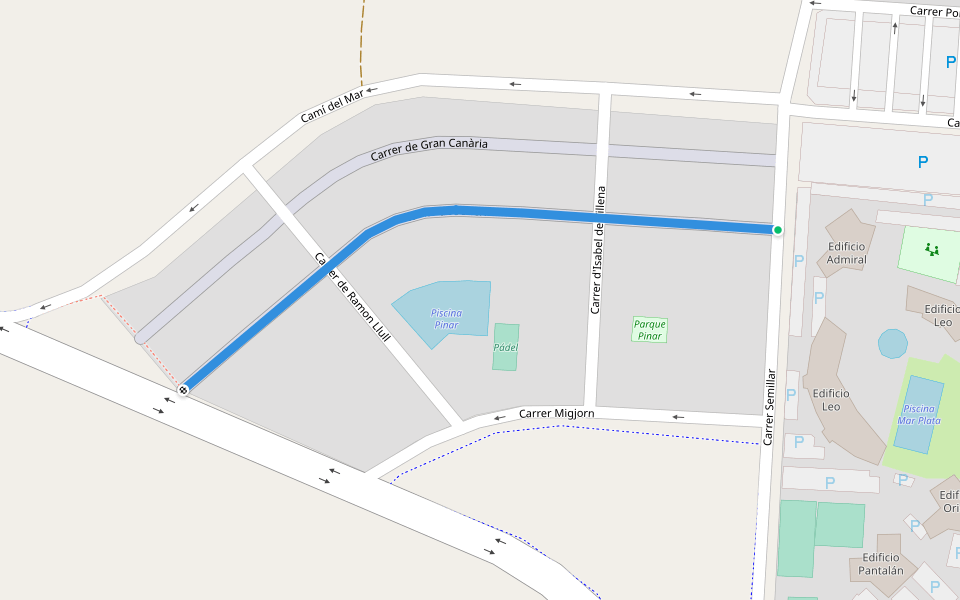 Carrer de Tenerife walking route map in El Puig de Santa Maria