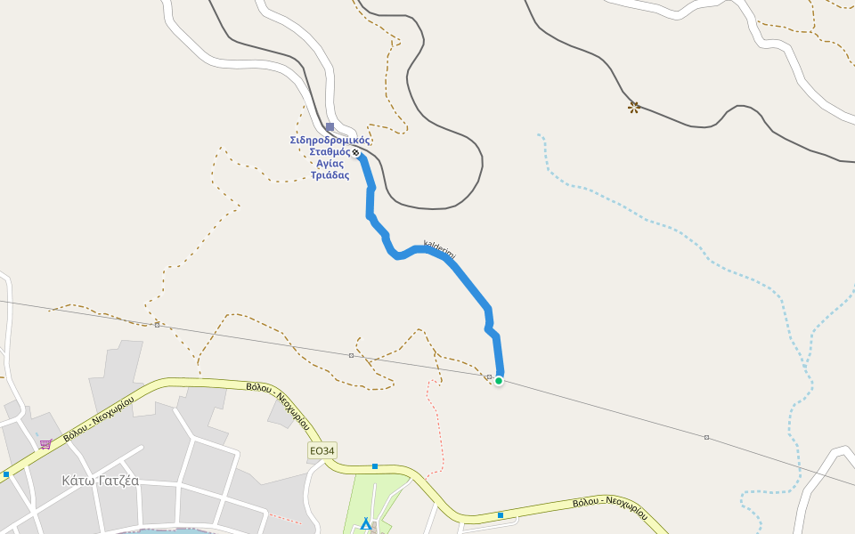 kalderimi walking route map in Kato Gatzea