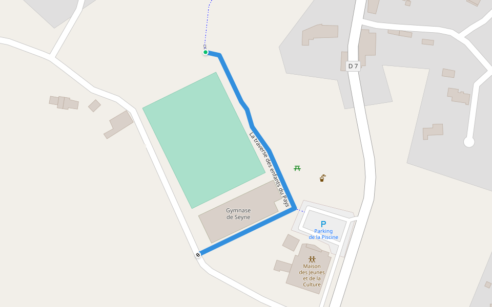 la traverse des enfants du Pays walking route map in Seyne