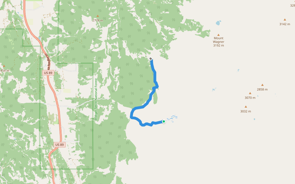 3181 Cedar Creek Ridge walking route map in Smoot