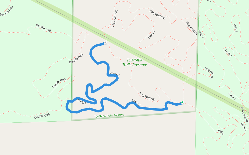 Thing 2 walking route map in Boyne City