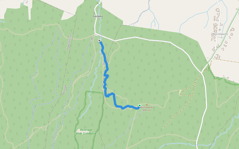 Jeleniowskie Ścieżki - Świętowit walking route map in Konieczno