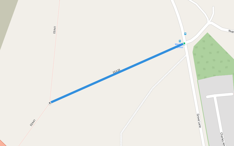 EEA38 walking route map in Westend