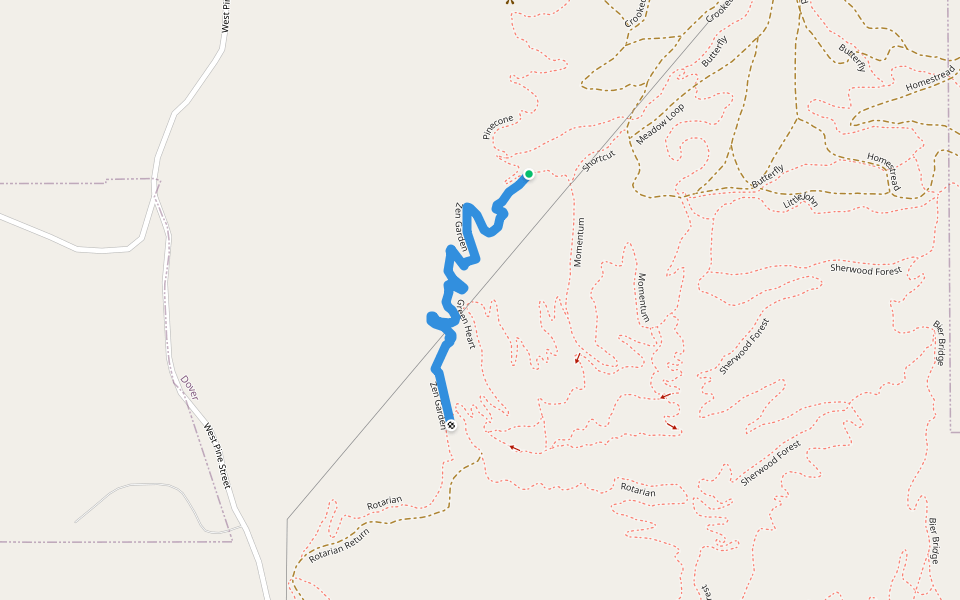 Zen Garden walking route map in Dover