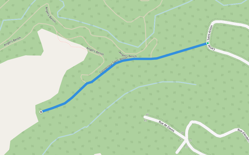 Connecteur Saint-Anton walking route map in Lac-Sainte-Marie