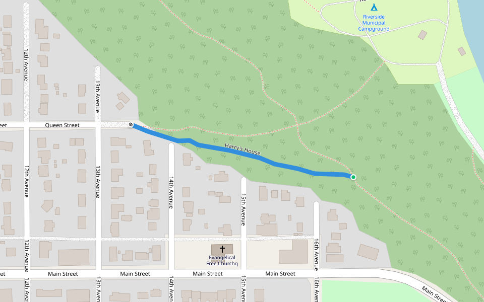 Harry's House walking route map in Smithers