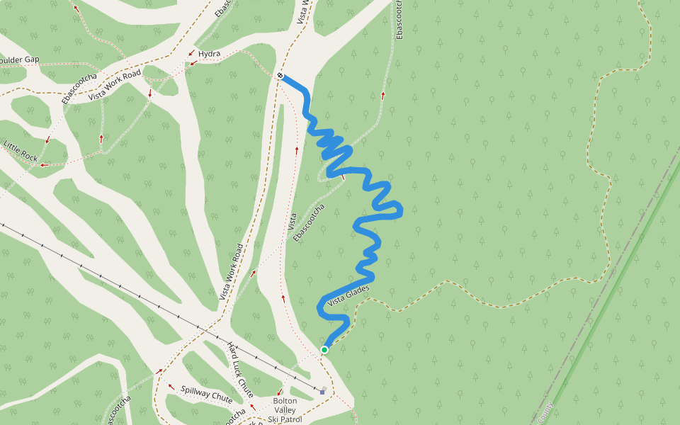 Vista Glades walking route map in Richmond