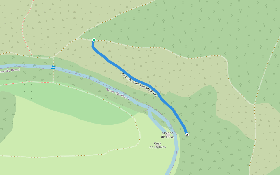 Caminho dos Acarretadores walking route map in Bencatel