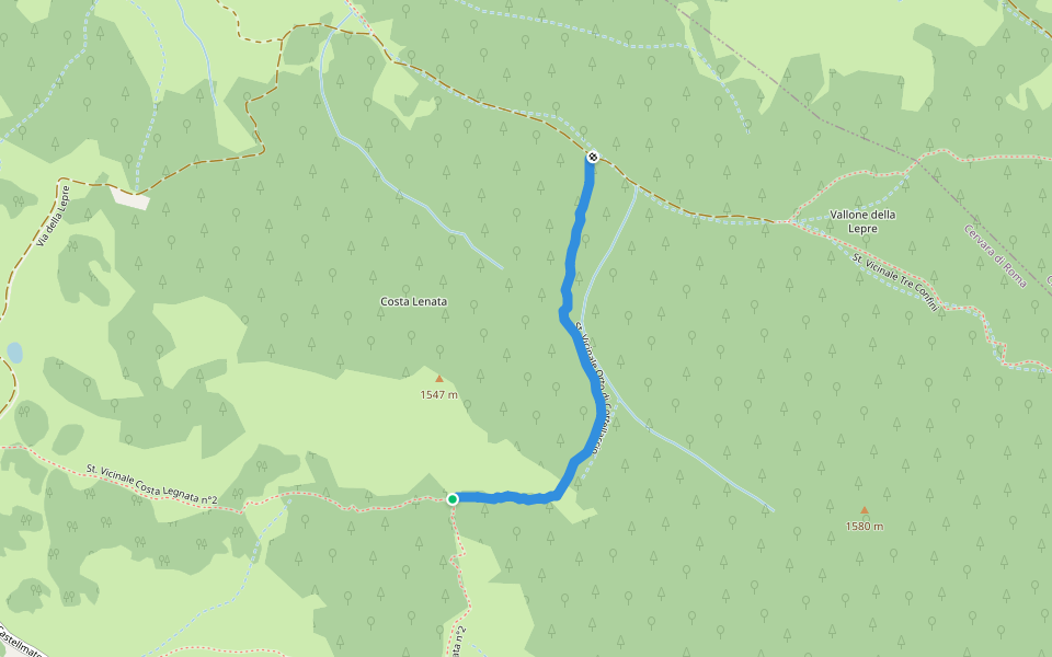 St. Vicinale Orto di Cortellaccio walking route map in Campaegli