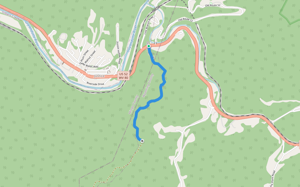Great Eastern Trail walking route map in Hanover