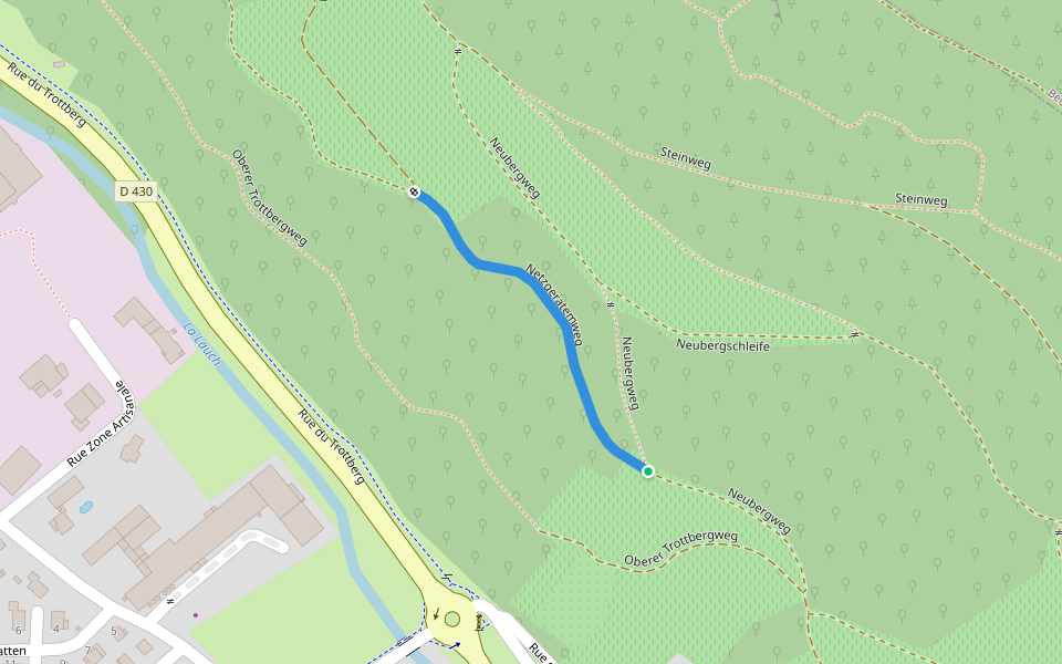 Netzgeratemweg walking route map in Buhl