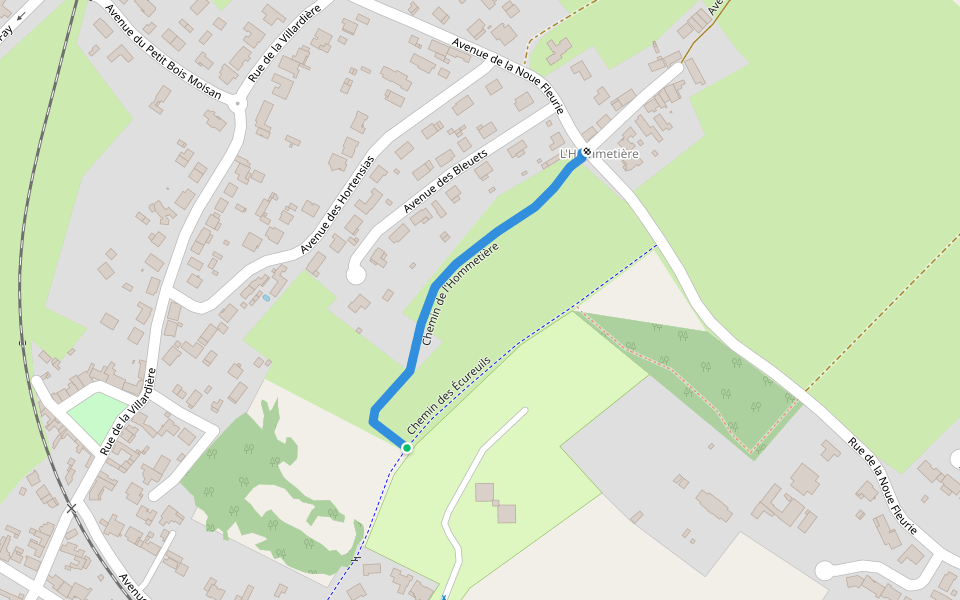 Chemin de l'Hommetière walking route map in La Bernerie-en-Retz