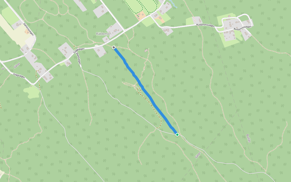Stig walking route map in Rödvattnet