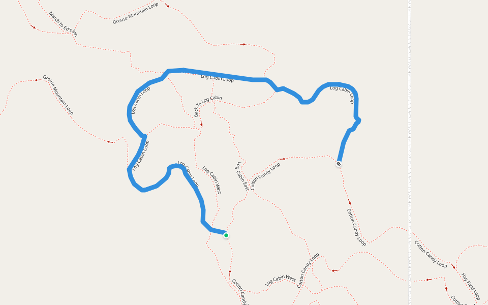 Log Cabin Loop walking route map in Carmel