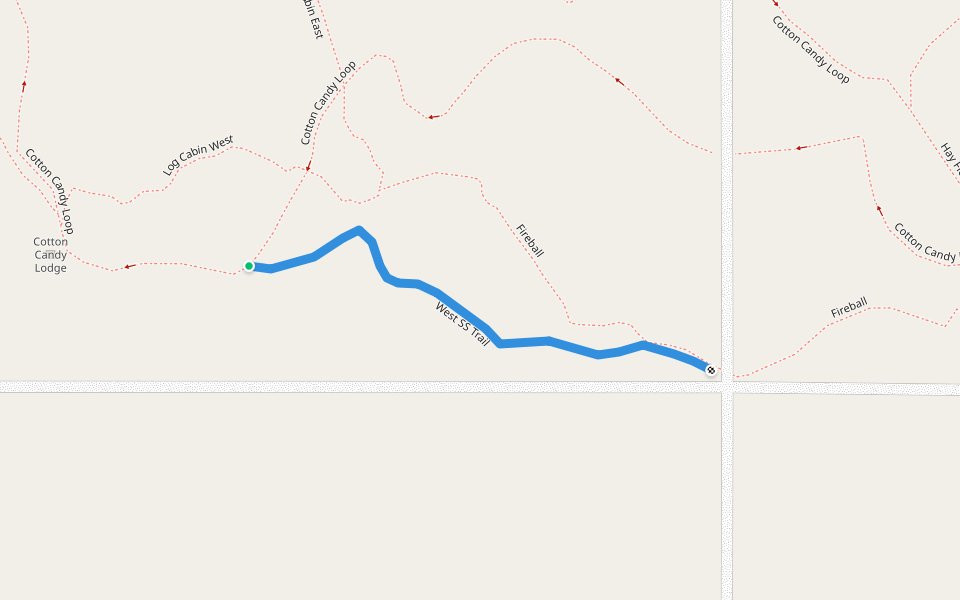 West SS Trail walking route map in Carmel