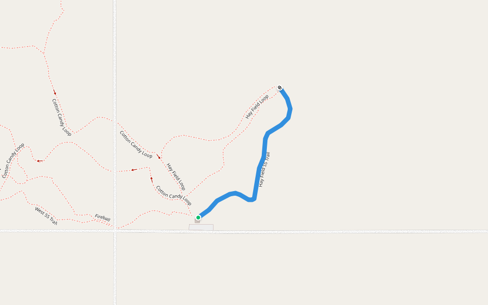 Hay Field SS Trail walking route map in Carmel
