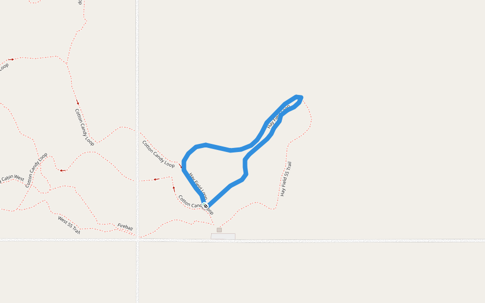 Hay Field Loop walking route map in Carmel