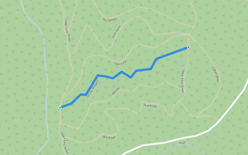 Shralp Wiggum walking route map in Poulsbo