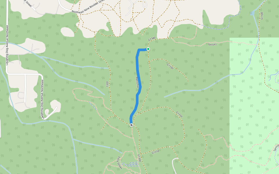 Petrichor walking route map in Poulsbo