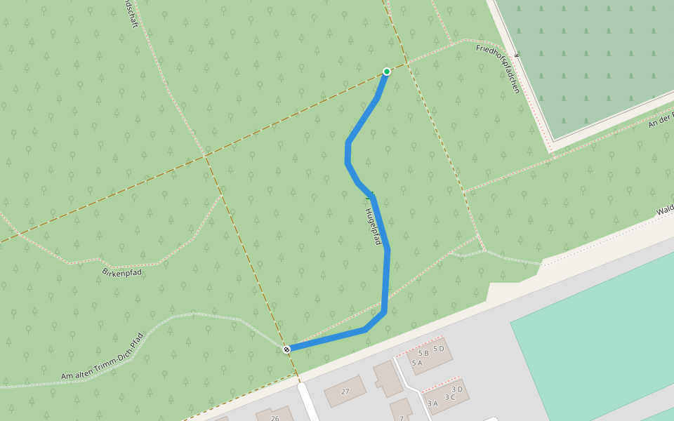 Hügelpfad walking route map in Nauheim