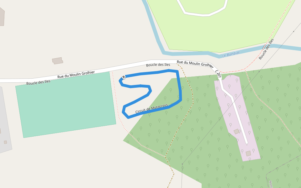 Circuit de motocross walking route map in Saint-Martial-de-Valette