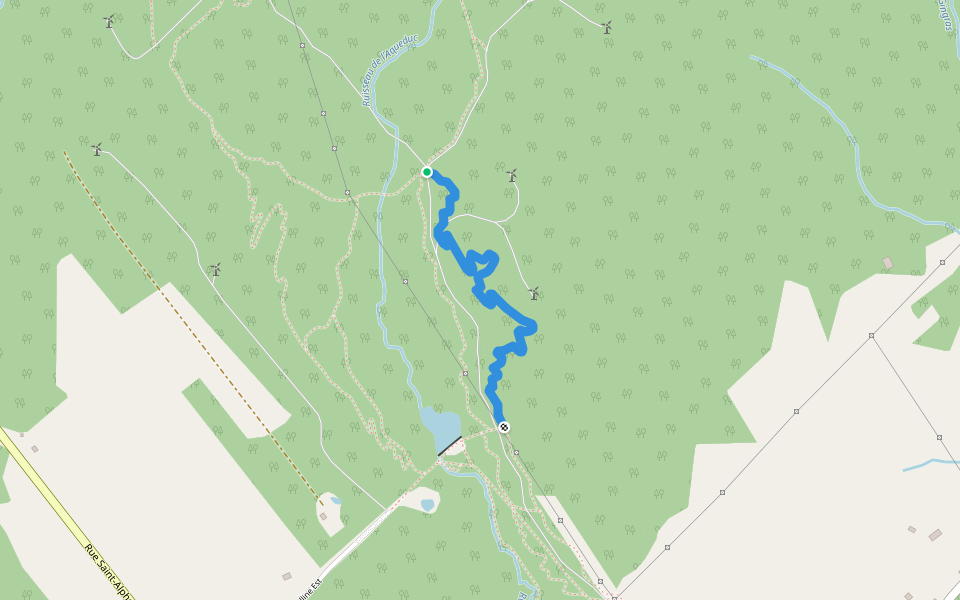 Bénevole walking route map in Thetford Mines