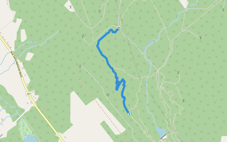 La Panoramique Ouest walking route map in Thetford Mines