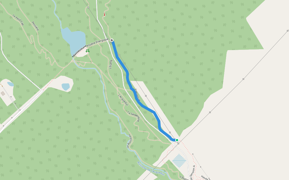 Énergique walking route map in Thetford Mines