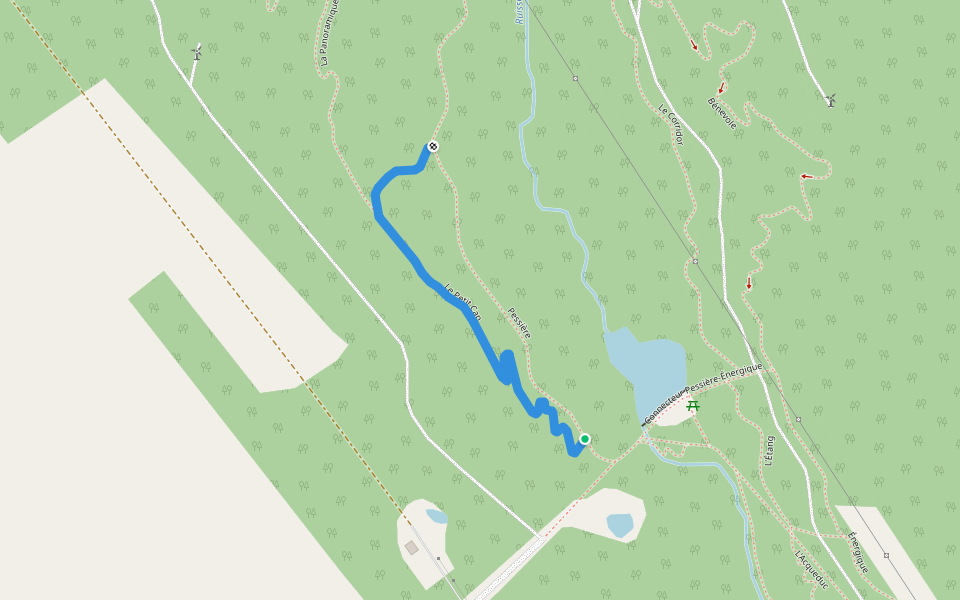 Le Petit Cap walking route map in Thetford Mines