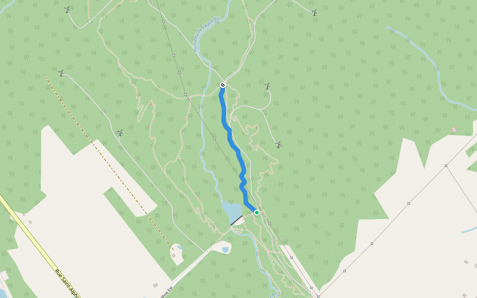 Le Corridor walking route map in Thetford Mines