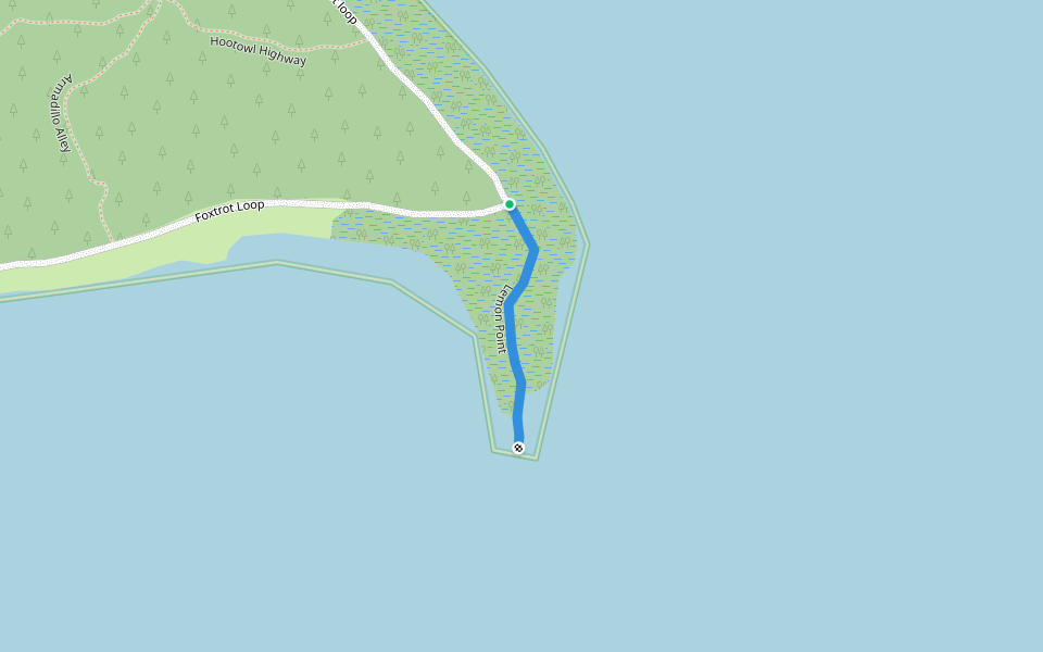 Lemon Point walking route map in Ocklawaha