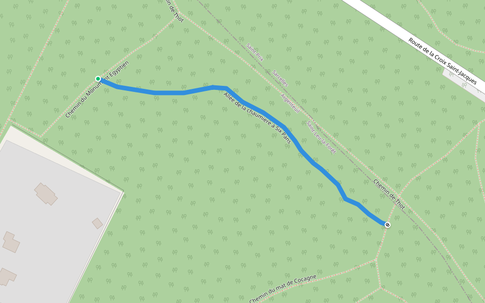 Allée de la chaumiere à Six Pans walking route map in Saint-Leu-la-Forêt