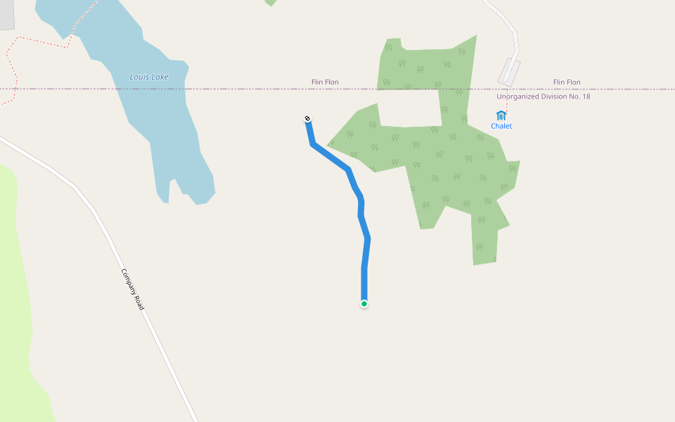 Baldy Hill - Centoba Trail walking route map in Flin Flon