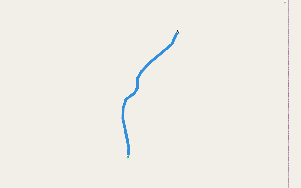 Half Valley Trail walking route map in Flin Flon