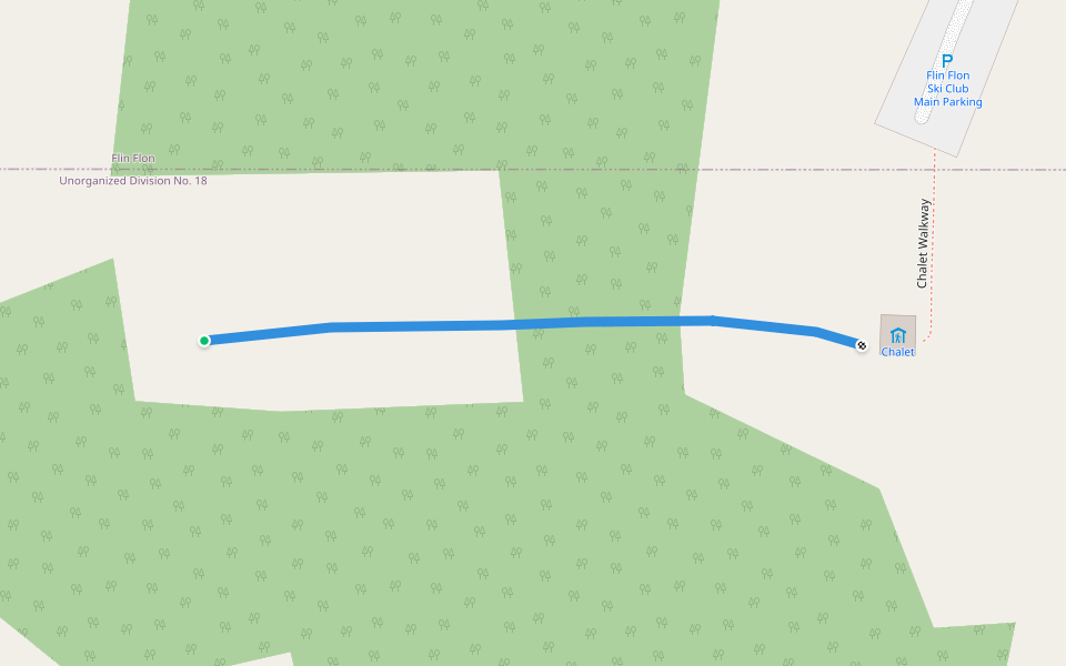 Beaver Pond S walking route map in Flin Flon