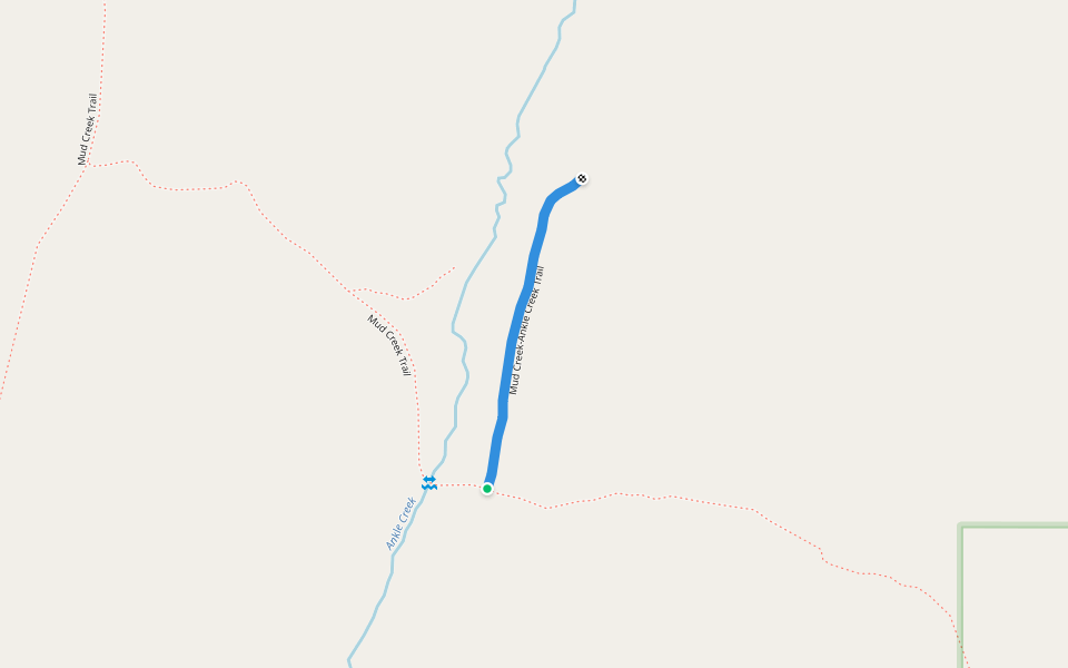 Mud Creek-Ankle Creek Trail walking route map in Princeton