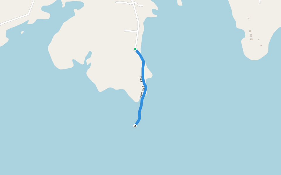 Calle a La Puntona walking route map in La Angostura