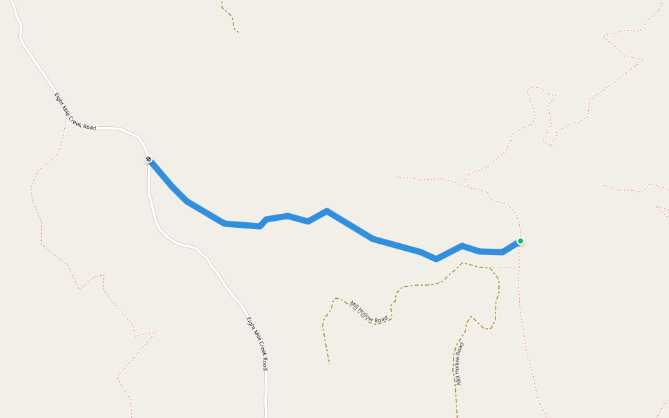Meadow Creek Ridge walking route map in Montpelier