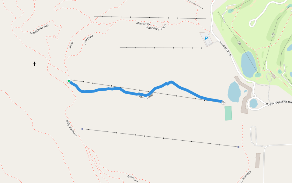The Trooper walking route map in Harbor Springs