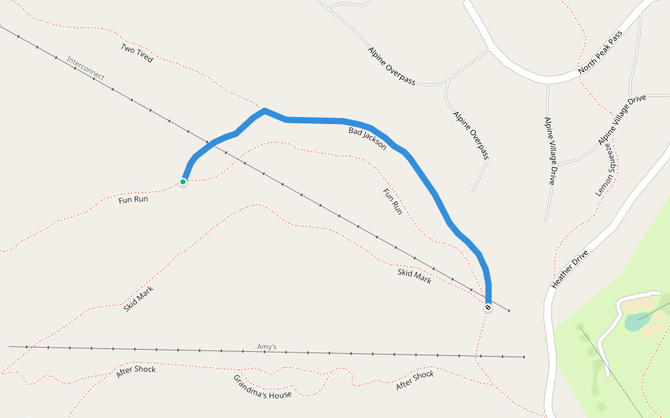 Bad Jackson walking route map in Harbor Springs