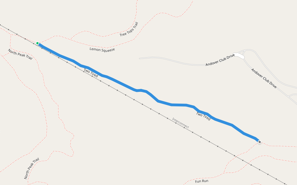 Two Tired walking route map in Harbor Springs