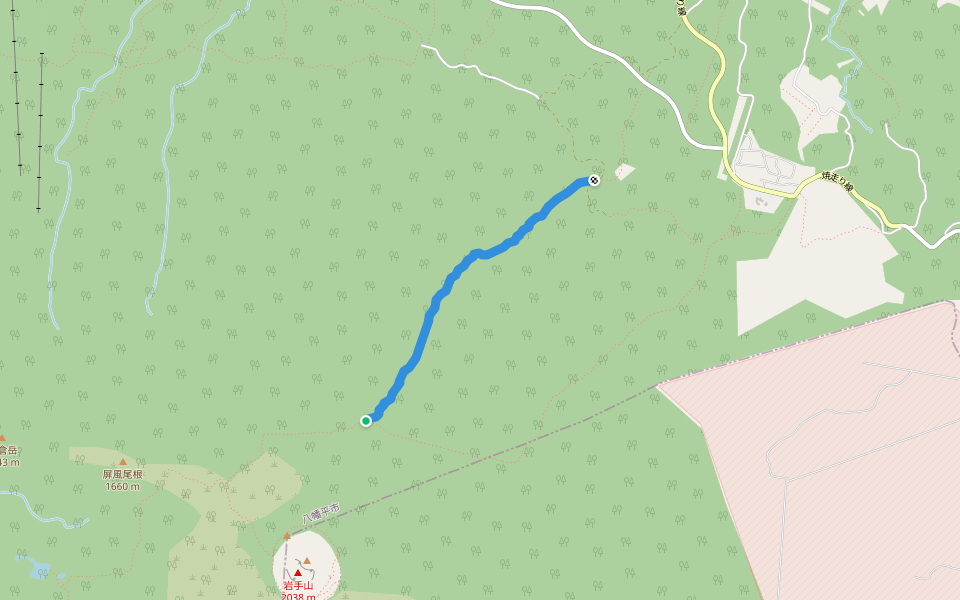 上坊コース walking route map in Hachimantai