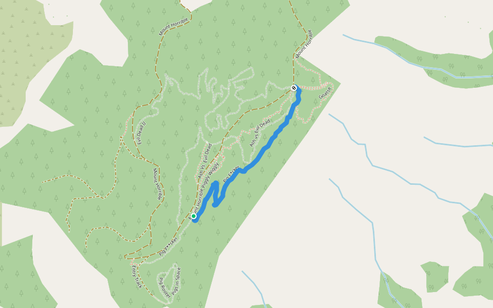 Pig F*cker walking route map in Motukarara