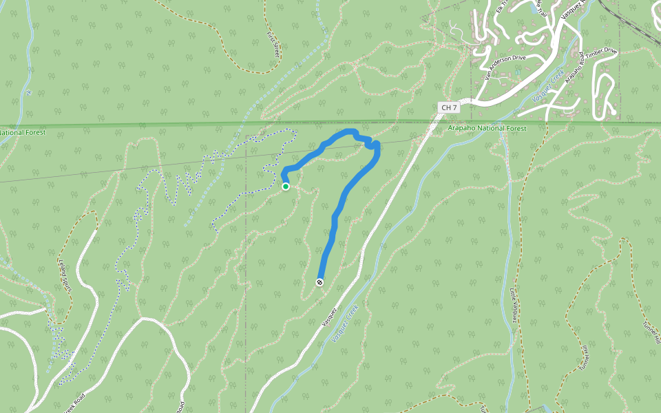 D3 walking route map in Winter Park
