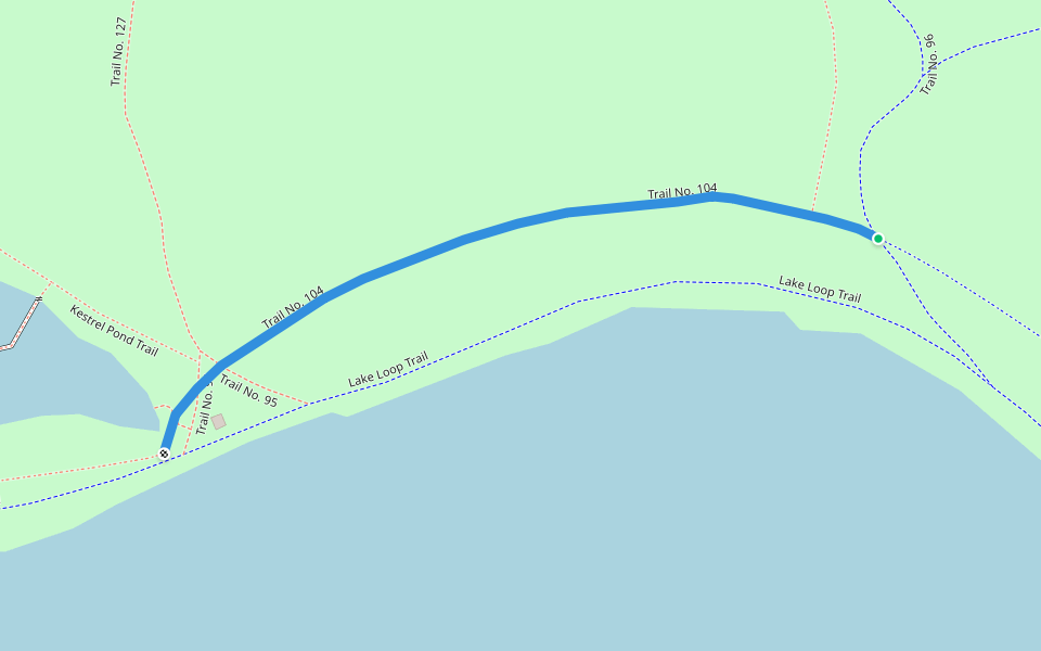 Trail No. 104 walking route map in Wheat Ridge