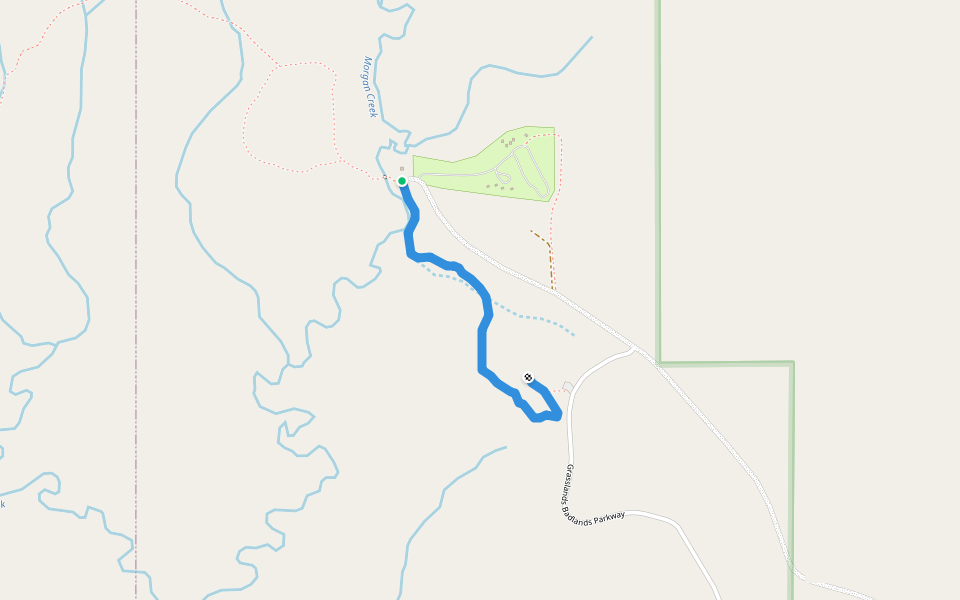 Creek to Peak Trail walking route map in Fir Mountain