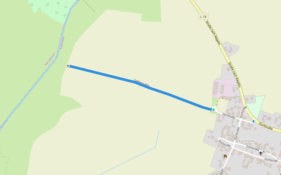 Gallberg-Weg walking route map in Temnitzquell