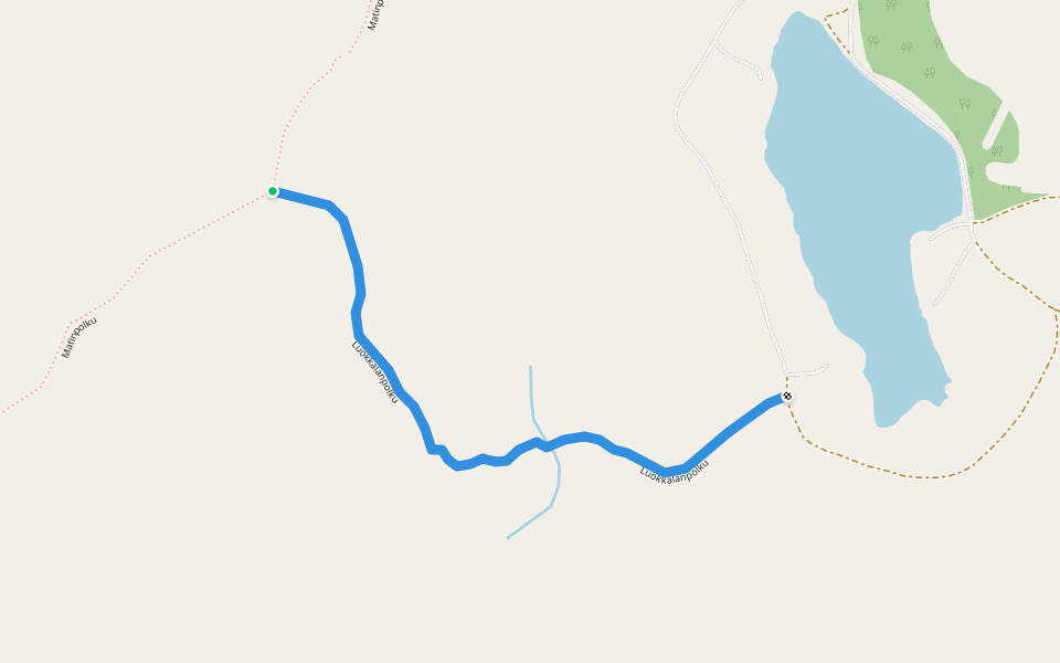 Luokkalanpolku walking route map in Luokkapuhto