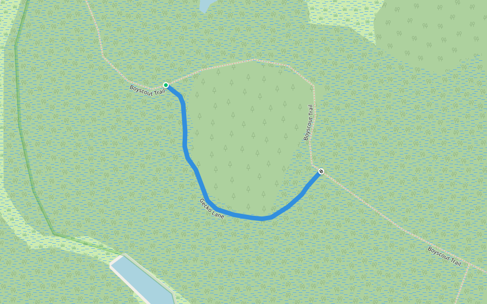 Gecko Lane walking route map in Summerfield